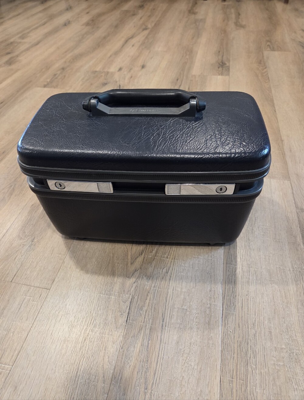 Samsonite Sentry II Train Case Black Cosmetic Vanity JCPenney-Vtg No Mirror
